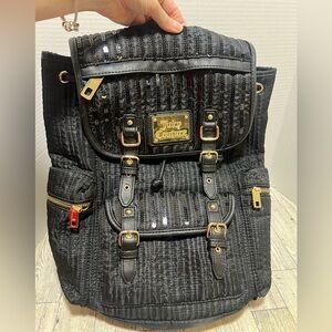 Juicy Couture Sequin black Backpack  medium